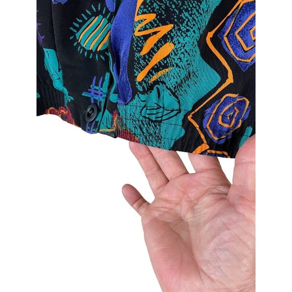 Vintage Emily Adams Blazer Medium Bomber Abstract Print Button Front Maximalism - Picture 8 of 16